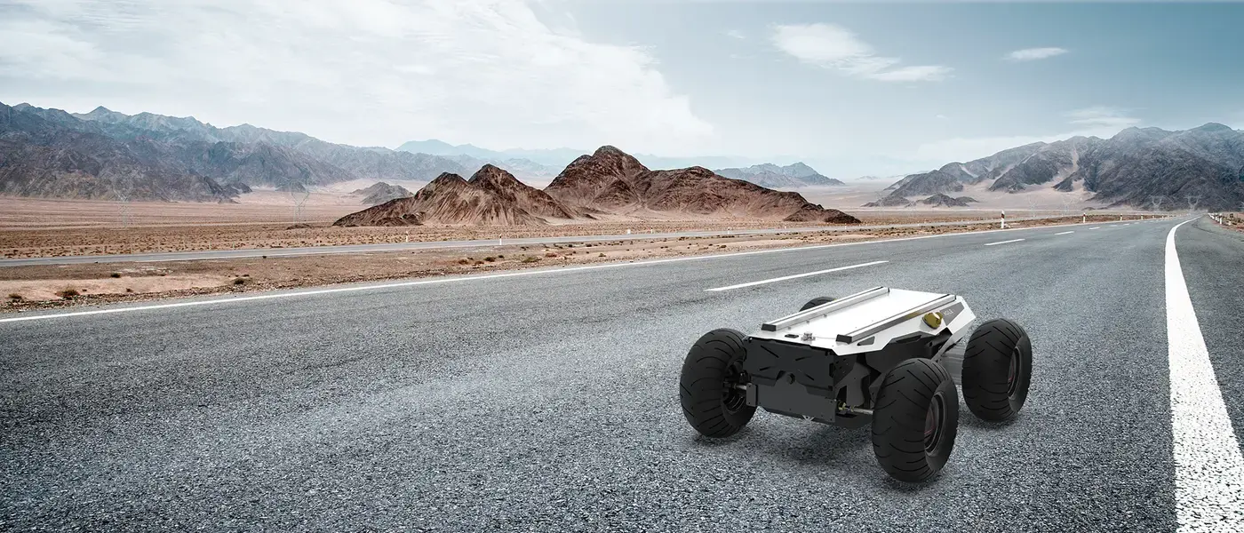 HUNTER 2.0 - PLATTFORM MIT ACKERMANN-LENKUNG FÜR LÄNGERE AUTONOME FAHRAUFGABEN