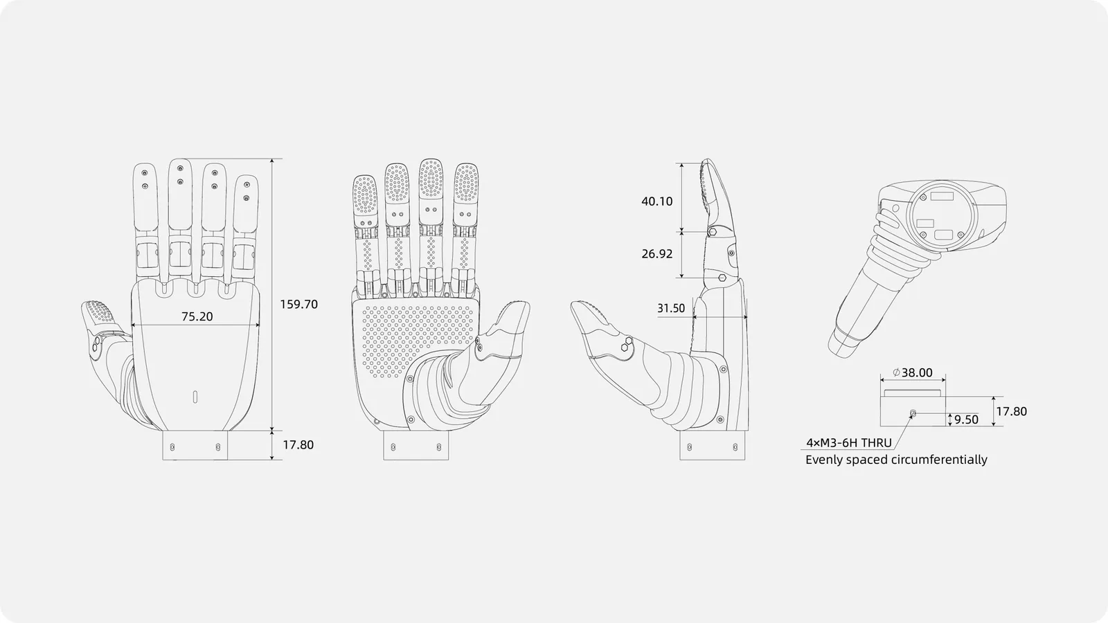 Inspire Robots RH56H1 - Aufbau und Hauptkomponenten