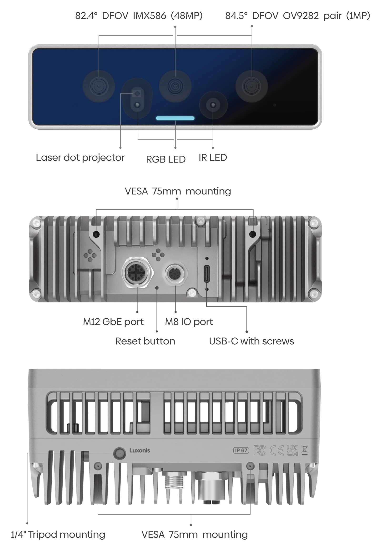 Luxonis OAK 4 D Pro - Auto Focus - Aufbau und Hauptkomponenten